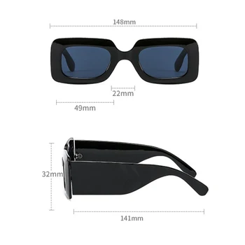 2021 Nye Pladsen Tendenser Solbriller Kvinder Luksus Brand Designer Rektangel Solbriller Kvindelige Vintage Lille Stor frame Briller Oculos