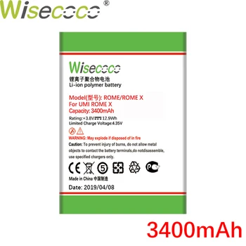 WISECOCO 3400mAh Rom Batteri Til UMI ROM X Mobiltelefon På Lager Seneste Produktion af Høj Kvalitet Batteri Med Tracking Nummer
