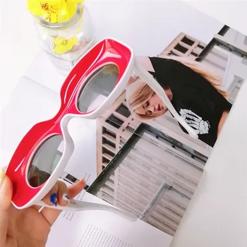 Vintage Rektangel Solbriller Kvinder Mænd Trendy Mærke solbriller Designer Rød Blå Gul Frame Mode Solbriller UV400-Brillerne
