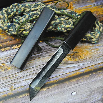 VG10 Japansk Damaskus stål-spejl kniv, 58-60hrc vakuum varmebehandling skarpe camping jagt kniv serie (samurai-stil)