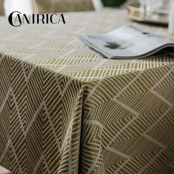 CANIRICA Dug Rektangulær Tabel Klud Vandtæt Tabel Cover Til Køkken Dekoration Mantel Mesa Med Kvast Home Decor