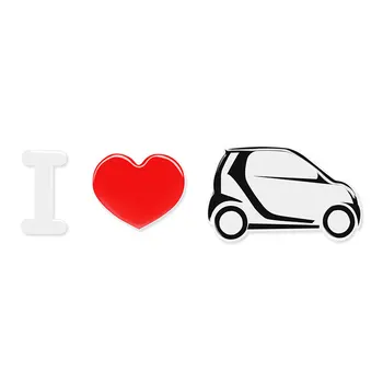 For Mercedes Smart Fortwo Forfour 453 451 Crossblade Byen Cabrio City-Roadster Coupe jeg Elsker Smart-Bil Stickers 3D-Mærkat Mærkat