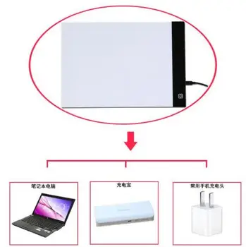 Ultratynde LED-Lys Tablet Pad EU/AU/US/USB-Stik Diamant Broderi Diamant Maleri Tilbehør værktøj mosaik Kan justere ligh