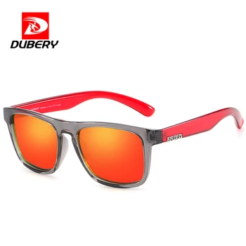 DUBERY Square Solbriller Mænd Polariseret Solen Glasse For Mænd Polariseret Spejl Anti Blå lys Mandlige Briller Design Oculos