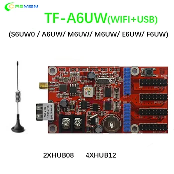 TF-M6UW kontrolkort LED Sign modul WIFI og USB-drev, temperatur, lys sensor for lysstyrke S6UW0/A6UW/M6UW/C6UW/E6UW/F6UW