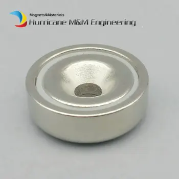 4 kg Trække Pot Magnet Dia. 20mm M4 Forsænket Hul Montering Magnetiske Neodym Magnet Hjem Magneter 10-2000pcs
