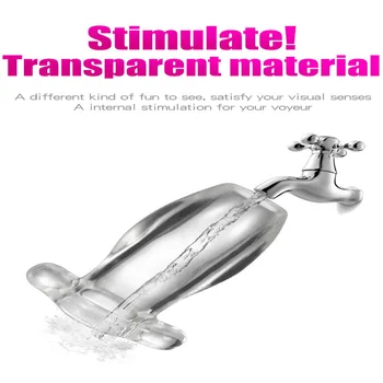 Høj Transparent Anal Expander Hule Anus Butt Plug Gay Sex Legetøj Vaginal Dilator Prostata Massager Anal Motion Voksen Produkter