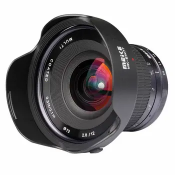 Meike 12mm F2.8 Vidvinkel Kamera Objektiv med APS-C Manuel Fokus Fast Linse til Canon EF-M Fujifilm, Sony, Nikon 1 M4/3 Kamera