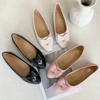 Ny trend damer afslappet ærter sko pegede hovedbøjle blomster søde mode flade sko, non-slip slid-resistente åndbar dovne sko