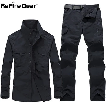 ReFire Gear Militære Taktiske Ensartet Tøj Mænd Multi Lommer Hær Bekæmpe Shirts Cargo Bukser Arbejde Jagt Airsoft Tøj Sæt