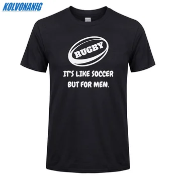 Sommeren 2019 Sjove Rugbing Trykte T-Shirt Til Mænd, Mærke Tøj, Bomuld, Korte Ærmer O-Hals Rugby Mandlige T-Shirts Top