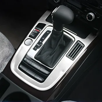 Rustfrit Stål Center Konsol Gear Shift Panel Dekoration Dække Trim For Audi-A4-B8 2010-2016 Bil Indvendigt Tilbehør