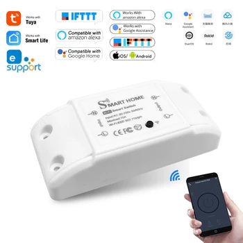 Smart Home Wifi Wireless Remote Switch Breaker Domotica LED Lys Controller-Modulet Alexa Google Startside Smartlife Tuya eWelink APP