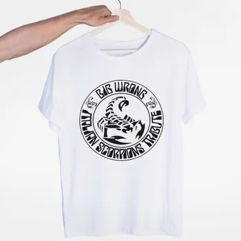 Mænds Scorpions Fashoin Metal Rock Band T-shirts, Sommer Mode Print T-Shirt Afslappet O-Neck t-shirt Mærke Sjove T-shirt Top Tees