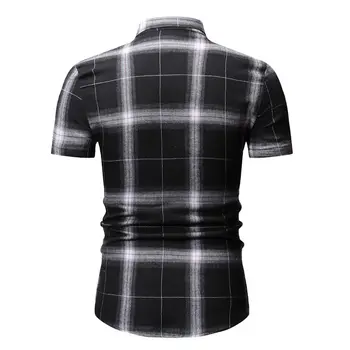 Chemise Homme 2019 Nye Plaid Skjorter Mænd Mode Kortærmede Sommeren Afslappet Mænd Shirt Camisa Masculina Herre Skjorter