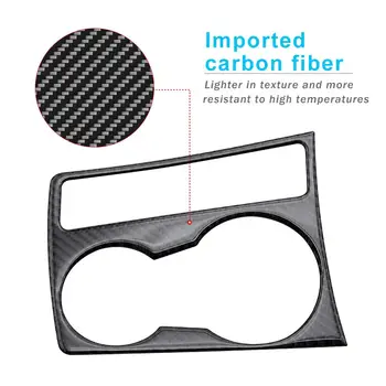 Carbon Fiber Bil, Kopholder Dekorativ Ramme Trim Decal Cover Sticker Dækker Bil Styling For Audi A5 A4 B8 2009-