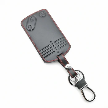 Perfekt pasform Læder Nøgle Tilfælde FOB Dækning For Mazda 5 6 CX-7 CX-9 RX8 MX5 3 Knapper Smart Card Tilfælde Beskyttende shell