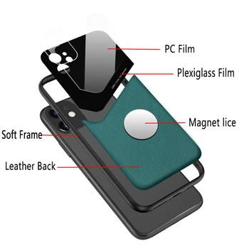 Luksus Matteret Læder Tilbage Skjult Magnetisk Telefon etuier til Samsung Galaxy Note20 S10Plus A51 A41 A71 M60S,Tilfældet med Camera Film