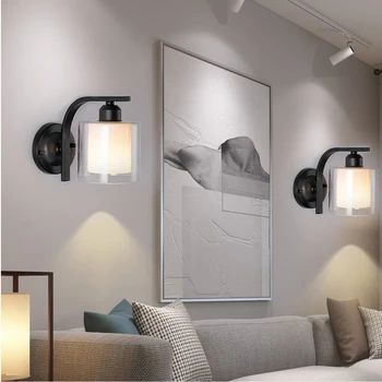 Klassisk Minimalistisk LED væglamper Nordiske Glas væglamper Inventar Strygejern til Soveværelse sengelampe Wall Sconces aplique de pared