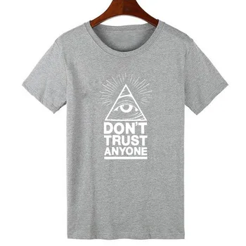 Vsenfo Illuminati T-Shirt til Kvinder, Mænd Sommeren 2017 Fashion Brand Ikke har Tillid til Nogen Sjove All Seeing Eye-Shirt Spil, T-Shirts S-XXXL