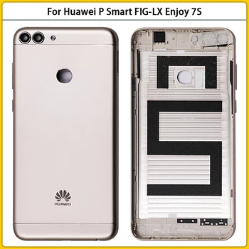 Nye P Smart Bageste Boliger Tilfældet For Huawei S Smart FIG-LX Nyde 7S batteridækslet Døren bagcoveret Kamera Linse Glas Erstatte