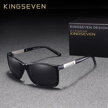 KINGSEVEN Mærke Mode Polariserede Solbriller Mænd For at Køre Brillerne UV-Beskyttelse Designer solbriller Pladsen Oculos