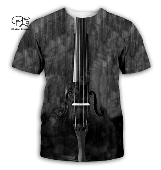 Guitar art Musikalsk instrument 3D fuld print mode t-shirt Unisex hip hop stil tshirt streetwear afslappet sommer stil-8