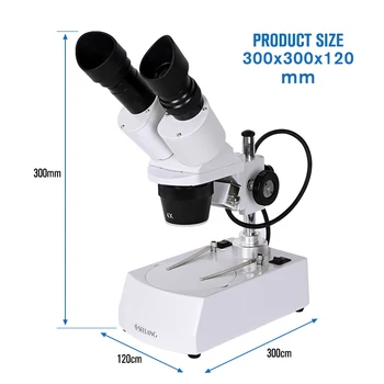 20x Zoom 40x 80X professionel Lodde-Kikkert HD stereo-mikroskop med op/ned-LED-lyskilde telefon reparation PCB industrielle