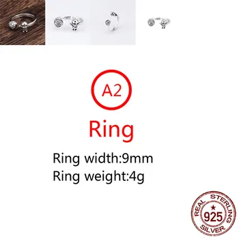A2 s925 sterling sølv ring smykker punk på tværs af kraniet stil og personlig ring retro par form gave til venner 2020 nye hot