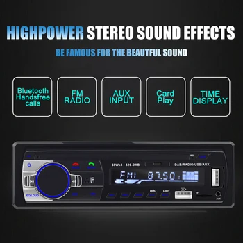 Hikity Autoradio 12V JSD-520 Bil Radio Bluetooth-1 Din Lyd MP3 Stereo-Afspiller, AUX-I FM-Modtager til Fjernbetjeningen