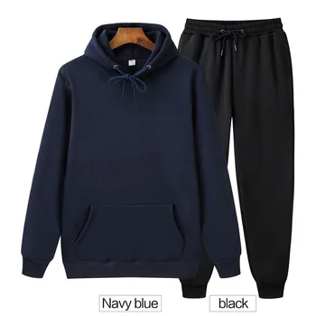 Hot To Stykker Indstille mode hooded sweatshirt mænds sportstøj hoodie efteråret mænd hoodie + bukser Sæt