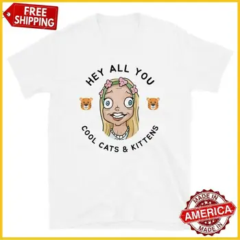 Carole Baskin T-Shirt Med Tiger King Hey Alle Jer Seje Katte Og Killinger Tee