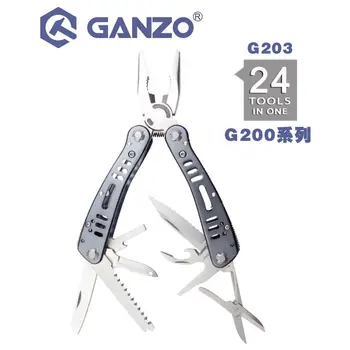 Ganzo G200-serien G203 Multi tænger 24 Værktøjer i den Ene Hånd Sæt Værktøj Skruetrækker Kit Bærbare Folde Kniv i Rustfrit Stål tænger