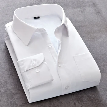 Bluse Foråret Mænd Shirt I 2020 Mandlige Mode Solid langærmet virksomhed stor størrelse shirt Vinteren Varm Fleece Plaid tyk skjorte M-5XL