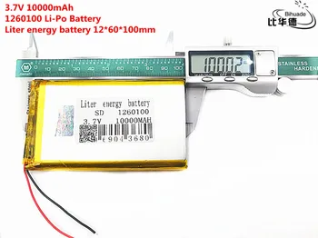 God Qulity 3,7 V,10000mAH 1260100 Polymer lithium-ion / Li-ion-batteri i tablet pc-BANK,GPS,mp3,mp4