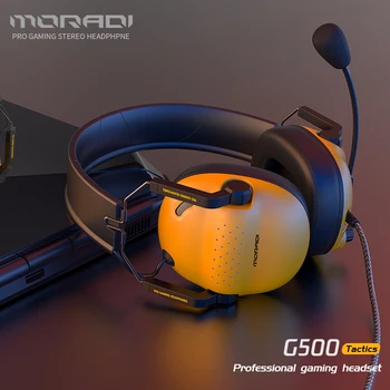 7.1 Surround Sound Headset Pro Kablede Gaming Hovedtelefoner Gamer Med Mikrofon Magnetiske høreværn Til PC,PS4,Xbox,Skifte