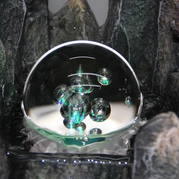 40/60/80 mm Krystal Dekorative vand springvand Bubble Ball Naturligt Feng shui Hjem indendørs springvand Bolde Til Jul Home Decor