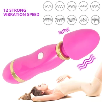 G Spot Dildo Vibrator Vagina Stimulere Klitoris Massager Kvindelige onani tryllestaven Stang AV Stick voksen Sex Legetøj til Kvinder