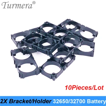 Turmera 32650 32700 2x Batteriets Beslag Celle Safety Anti Vibration Plastik Beslag Til 32650 32700 batteri 10pieces Turmera