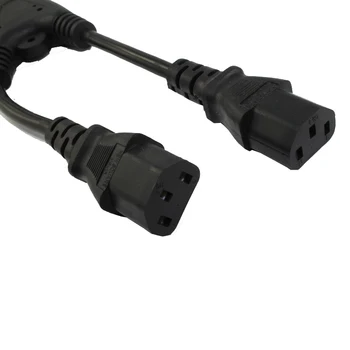 Power Spliter Kabel-C14 til IEC 320 C13 C14 Mand til 2XC13 Dual C13 Kvindelige Y Type Adapter Ledning 30cm magt forlængerkabel