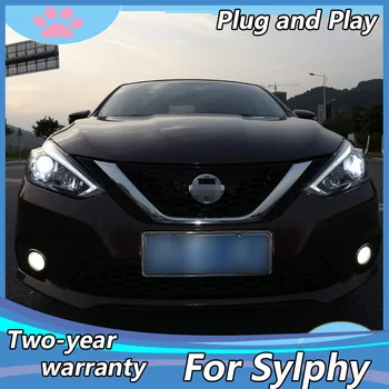 Bil Styling til Nissan Sylphy Forlygter 2016-2018 Sylphy Hoved Lampe LED-Kørelys KØRELYS Forlygte, H7 D2H HID Bi-Xenon-Optik