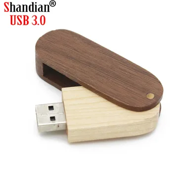 1 STK Gratis Brugerdefinerede LOGO Træ-USB 3.0 Flash Drive 4GB, 8GB, 16GB, 32GB, 64GB 128GB Høj Hastighed Pen-Drev Reelle Kapacitet Memory Stick