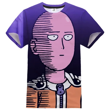 Anime T-shirt i En Punch Mand 3D-Print Streetwear Mænd Kvinder O-Hals kortærmet TShirt Sport Casual Skjorte Mode Tees Toppe Unisex