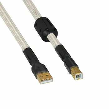 Sølv Forgyldt QED Hifi Usb-Kabel af Høj Kvalitet 6N OCC Type A-B DAC Data USB-Kabel