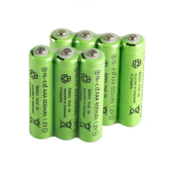 12pcs AAA 7# 600mAh 1,2 V NICD genopladelige batteri med tip top for legetøj