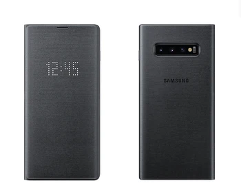 For Samsung Galaxy S10 X SM-G9730 S10+ S10Plus SM-G9750 S10E SM-G9700 Tegnebog Flip Cover Original Samsung Smart LED Se Sag