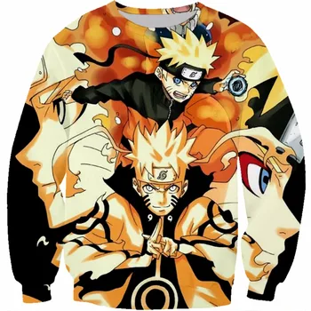 PLstar Kosmos Naruto Hoodie Animationsfilm drenge Sweatshirts Uzumaki Naruto 3D-Hættetrøjer Kids Tøj 2019 sommeren shirts crew neck pullover