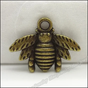80 pc ' er Vintage Charme Bee Vedhæng i Antik bronze-Fit Armbånd, Halskæde DIY Metal Smykker at Gøre