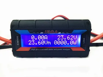 Digital Wattmeter Høj nøjagtighed Power Meter 60V DC 100 A 130 A 150 A RC Watt Meter Checker Balance Spænding Batteri Power Analyzer