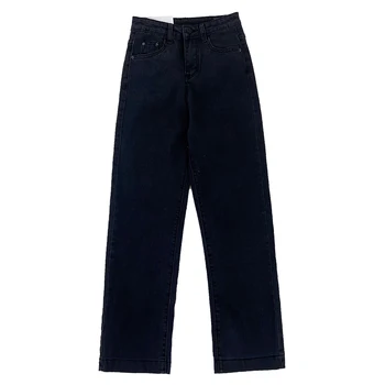 Kvinders Jeans 2021 Spring Nye Sort Streetwear Høj Talje Niende Bukser, Vintage Klassisk Y2k E Pige Lige Bukser